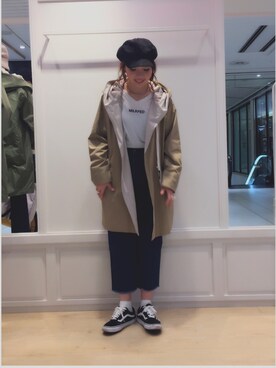 「MILKFED.（ミルクフェド）のアイテム（その他アウター）」を使った、佐藤 麻理さん（レディース・163cm）の冬コーディネート