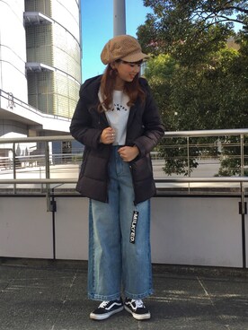 「MILKFED.（ミルクフェド）のアイテム（その他アウター）」を使った、佐藤 麻理さん（レディース・163cm）の秋コーディネート