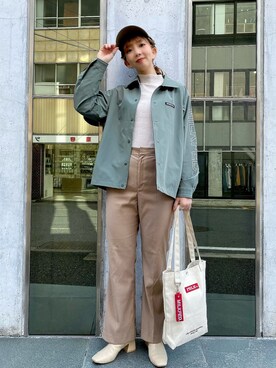 「MILKFED.（ミルクフェド）のアイテム（その他アウター）」を使った、佐藤 麻理さん（レディース・164cm）の冬コーディネート