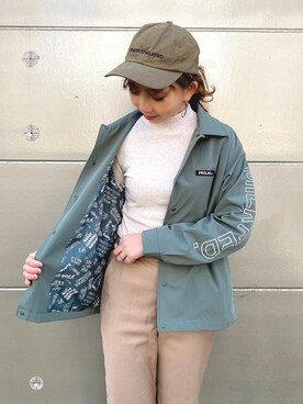 「MILKFED.（ミルクフェド）のアイテム（その他アウター）」を使った、佐藤 麻理さん（レディース・164cm）の冬コーディネート