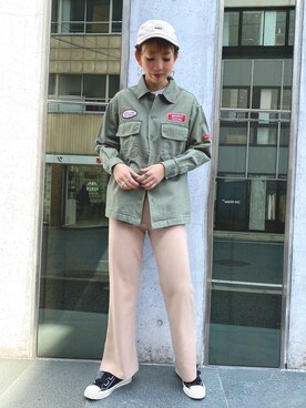「MILKFED.（ミルクフェド）のアイテム（その他アウター）」を使った、佐藤 麻理さん（レディース・164cm）の冬コーディネート