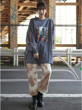「BEN DAVIS（ベンデイビス）のアイテム（スウェットパンツ）」を使った、BENCH AT THE GREENEさん（レディース・165cm）の秋コーディネート