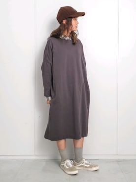 「アクティブ」｜「アイテム（ワンピース）」を使った、Aina Kitagawaさん（レディース・159cm）の秋コーディネート