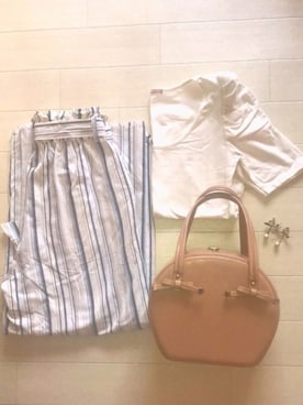 「L'EST ROSE（レストローズ）のアイテム（バッグ）」を使った、miさん（レディース・153cm）の夏コーディネート