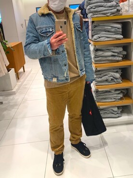 「Abercrombie&Fitch（アバークロンビーアンドフィッチ）のアイテム（デニムジャケット）」を使った、Daiさん（メンズ・170cm）の秋コーディネート