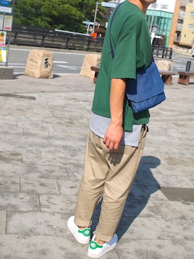 「スタンスミス」｜モモヒデさん（メンズ・170cm）の秋コーディネート