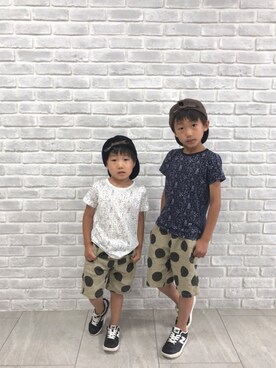 「ミッキー」｜ようひなさん（キッズ・126cm）の夏コーディネート