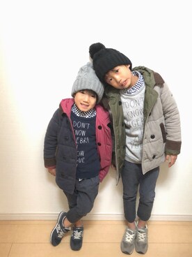 ようひなさん(キッズ・128cm)の冬コーディネート