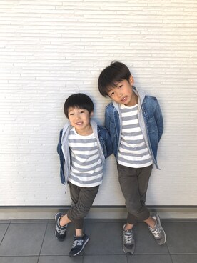 「NEW BALANCE（ニューバランス）の◆new balance KV996（スニーカー）」を使った、ようひなさん（キッズ・128cm）の冬コーディネート