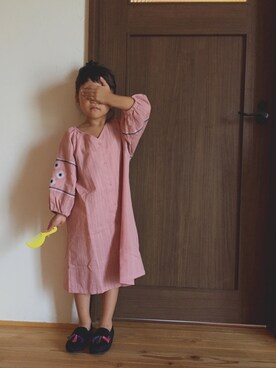 「5歳」｜「アイテム（パンプス）」を使った、エマリさん（キッズ・110cm）の夏コーディネート