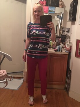 「JOE FRESH（フレッシュ）のアイテム」を使った、Kimさん（レディース・168cm）の夏コーディネート