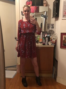 「ANN TAYLOR（アンテイラー）のアイテム（ワンピース/ドレス）」を使った、Kimさん（レディース・168cm）の秋コーディネート