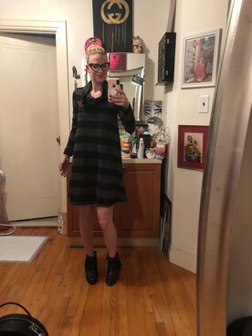 「ANN TAYLOR（アンテイラー）のアイテム（ワンピース/ドレス）」を使った、Kimさん（レディース・168cm）の秋コーディネート