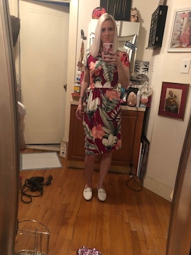 「ANN TAYLOR（アンテイラー）のアイテム（ワンピース/ドレス）」を使った、Kimさん（レディース・168cm）の夏コーディネート