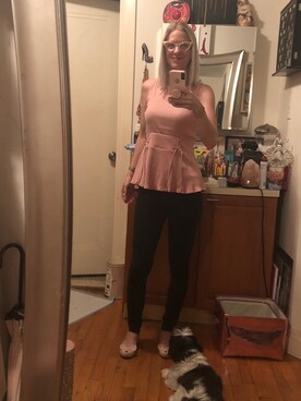 「EXPRESS（エクスプレス）のアイテム（トップス）」を使った、Kimさん（レディース・168cm）の秋コーディネート