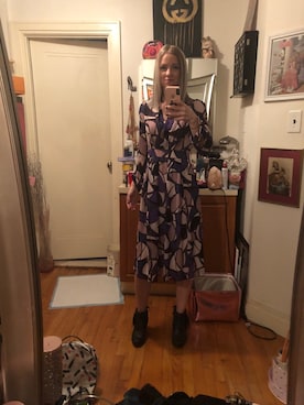 「ANN TAYLOR（アンテイラー）のアイテム（ワンピース/ドレス）」を使った、Kimさん（レディース・168cm）の秋コーディネート