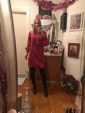 「ANN TAYLOR（アンテイラー）のアイテム（ワンピース/ドレス）」を使った、Kimさん（レディース・168cm）の冬コーディネート