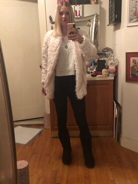 「EXPRESS（エクスプレス）のアイテム（トップス）」を使った、Kimさん（レディース・168cm）の冬コーディネート