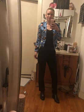 「FOREVER 21（フォーエバー トゥエンティーワン）のアイテム（ノーカラージャケット）」を使った、Kimさん（レディース・168cm）の冬コーディネート