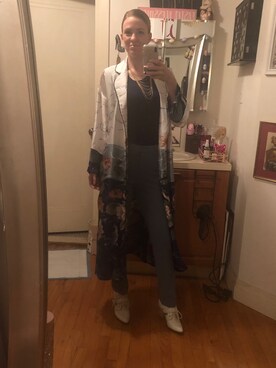 「FOREVER 21（フォーエバー トゥエンティーワン）のアイテム（ノーカラージャケット）」を使った、Kimさん（レディース・168cm）の春コーディネート