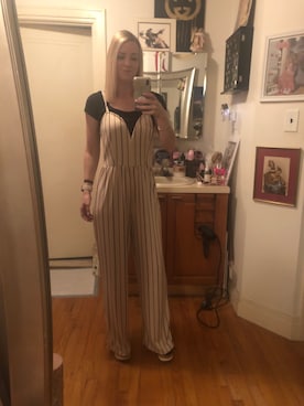 「EXPRESS（エクスプレス）のアイテム（オールインワン・サロペット）」を使った、Kimさん（レディース・168cm）の夏コーディネート