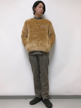 「Right-on（ライトオン）のアイテム（ニット/セーター）」を使った、いくしまらいき🐻さん（メンズ・173cm）の秋コーディネート