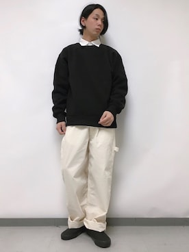 「BACK NUMBER（バックナンバー）のアイテム（スウェット）」を使った、いくしまらいき🐻さん（メンズ・173cm）の秋コーディネート