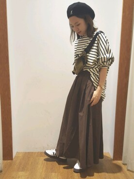 「SEVENDAYS=SUNDAY（セブンデイズサンデイ）のアイテム（帽子）」を使った、i　n　eさん（レディース・156cm）の夏コーディネート