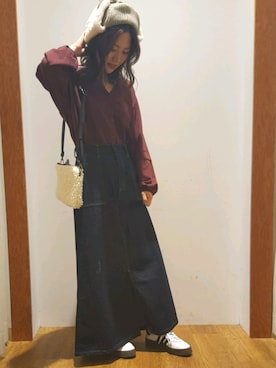 「SEVENDAYS=SUNDAY（セブンデイズサンデイ）のアイテム（帽子）」を使った、i　n　eさん（レディース・156cm）の秋コーディネート