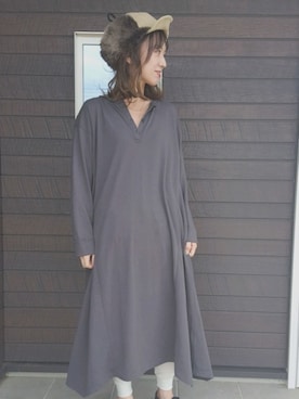 「SEVENDAYS=SUNDAY（セブンデイズサンデイ）のアイテム（ワンピース）」を使った、i　n　eさん（レディース・156cm）の秋コーディネート
