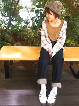 「SEVENDAYS=SUNDAY（セブンデイズサンデイ）のアイテム（スニーカー）」を使った、i　n　eさん（レディース・156cm）の秋コーディネート