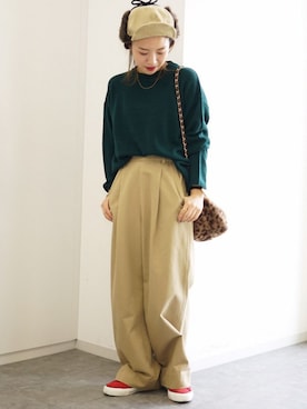 「SEVENDAYS=SUNDAY（セブンデイズサンデイ）のアイテム（ハンドバッグ）」を使った、i　n　eさん（レディース・156cm）の冬コーディネート