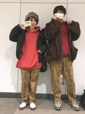 「SEVENDAYS=SUNDAY（セブンデイズサンデイ）のアイテム（パーカー）」を使った、i　n　eさん（レディース・156cm）の冬コーディネート