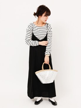 「SEVENDAYS=SUNDAY（セブンデイズサンデイ）のアイテム（ワンピース）」を使った、i　n　eさん（レディース・156cm）の春コーディネート