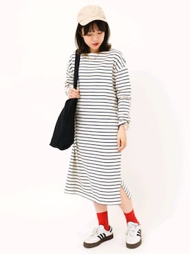 「SEVENDAYS=SUNDAY（セブンデイズサンデイ）のアイテム（ワンピース）」を使った、i　n　eさん（レディース・156cm）の春コーディネート