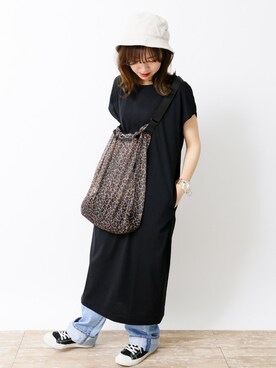 「SEVENDAYS=SUNDAY（セブンデイズサンデイ）のアイテム（ワンピース）」を使った、i　n　eさん（レディース・156cm）の夏コーディネート