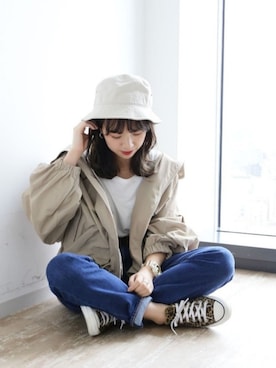 「SEVENDAYS=SUNDAY（セブンデイズサンデイ）のアイテム（ブルゾン）」を使った、i　n　eさん（レディース・156cm）の秋コーディネート