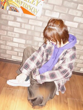 「JERZEES（ジャージーズ）のアイテム」を使った、i　n　eさん（レディース・156cm）の秋コーディネート