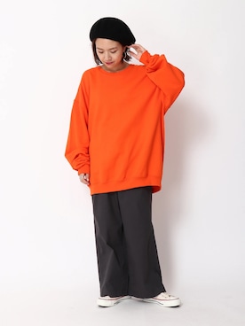 「JERZEES（ジャージーズ）のアイテム」を使った、i　n　eさん（レディース・156cm）の秋コーディネート