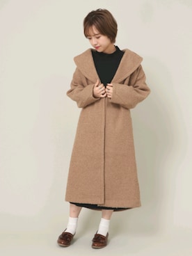 「SEVENDAYS=SUNDAY（セブンデイズサンデイ）のアイテム（チェスターコート）」を使った、i　n　eさん（レディース・156cm）の秋コーディネート