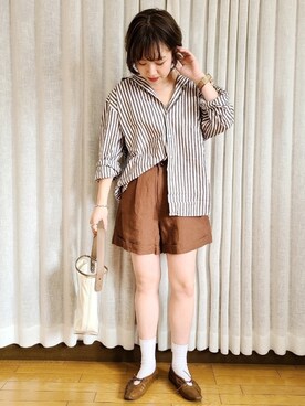 「SEVENDAYS=SUNDAY（セブンデイズサンデイ）のアイテム（バレエシューズ）」を使った、i　n　eさん（レディース・156cm）の春コーディネート