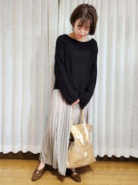 「SEVENDAYS=SUNDAY（セブンデイズサンデイ）のアイテム（バレエシューズ）」を使った、i　n　eさん（レディース・156cm）の春コーディネート