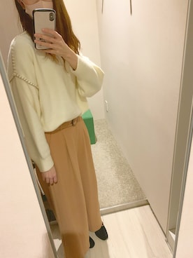 「MERCURYDUO（マーキュリーデュオ）のアイテム（パンツ）」を使った、maru◎さん（レディース・158cm）の冬コーディネート