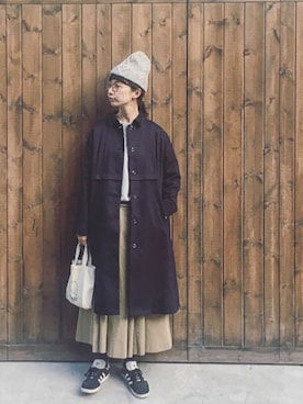 「conges payes ADIEU TRISTESSE（コンジェ ペイエ アデュートリステス）のアイテム（その他アウター）」を使った、Kazumiさん（レディース・165cm）の冬コーディネート