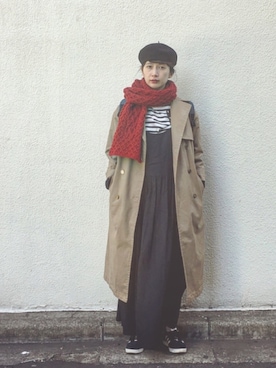 「JOURNAL STANDARD LUXE（ジャーナルスタンダード　ラックス）のアイテム（ワンピース/ドレス）」を使った、Kazumiさん（レディース・165cm）の冬コーディネート