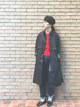 「conges payes ADIEU TRISTESSE（コンジェ ペイエ アデュートリステス）のアイテム（その他アウター）」を使った、Kazumiさん（レディース・165cm）の冬コーディネート