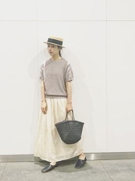 「DRAGON（ドラゴン）のアイテム（バッグ）」を使った、Kazumiさん（レディース・165cm）の夏コーディネート