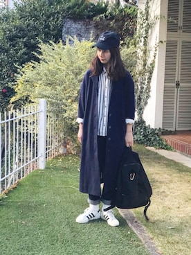 「MASTER&Co（マスターアンドコー）のアイテム」を使った、Kazumiさん（レディース・165cm）の秋コーディネート