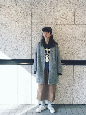 「PUAL CE CIN（ピュアルセシン）のアイテム（ジャケット/アウター）」を使った、Kazumiさん（レディース・165cm）の冬コーディネート