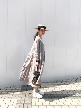 「TSUHARU by Samansa Mos2（ツハルバイサマンサモスモス）のアイテム」を使った、Kazumiさん（レディース・165cm）の春コーディネート